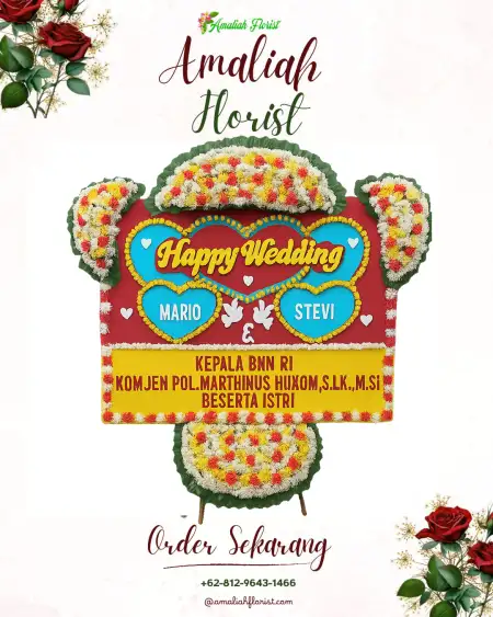 Papan Bunga Pernikahan Balen